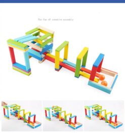 Set Cuburi de Constructii creative din Lemn - 150 piese