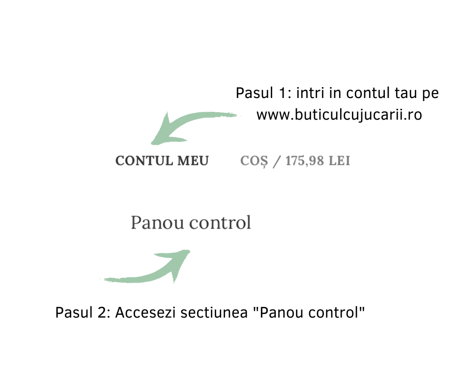 Pasul 1 Iti faci cont pe www.buticulcujucarii.ro