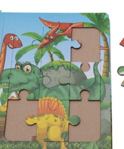 Alternative view of Carte educativa cu 6 puzzle-uri - Lumea Dinozaurilor - 72 piese