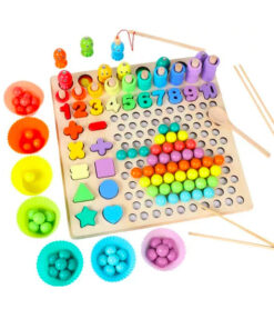 Joc Montessori cu 5 activitati - Indemanare, asociere, sortare, memorie, logica