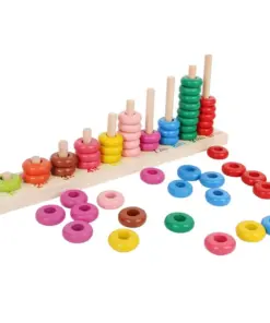 Alternative view of Joc educativ din lemn cu Abac vertical, 3 ani