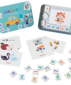 Joc magnetic de asociere cu litere, cifre si imagini