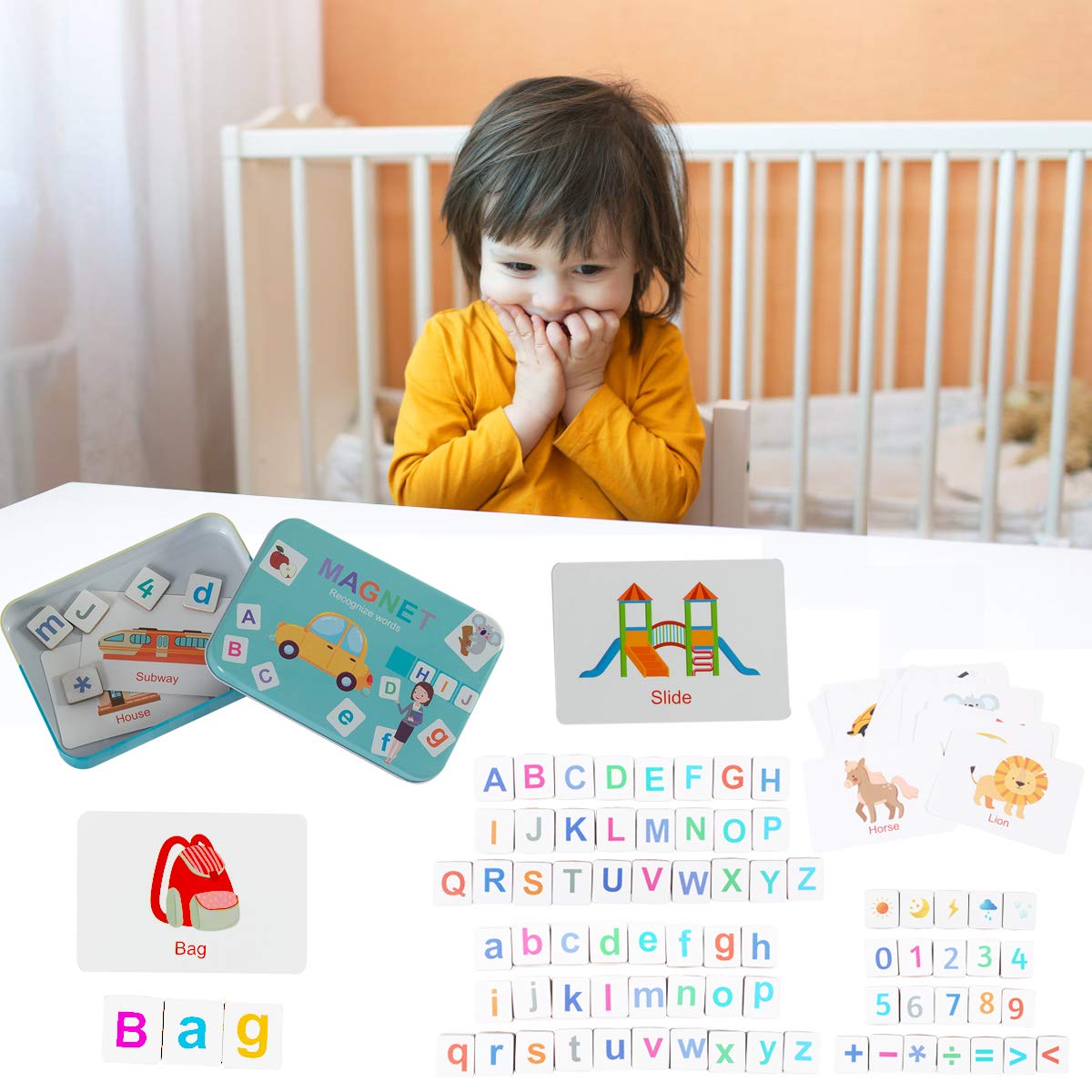 Joc magnetic de asociere cu litere, cifre si imagini - imagine 8