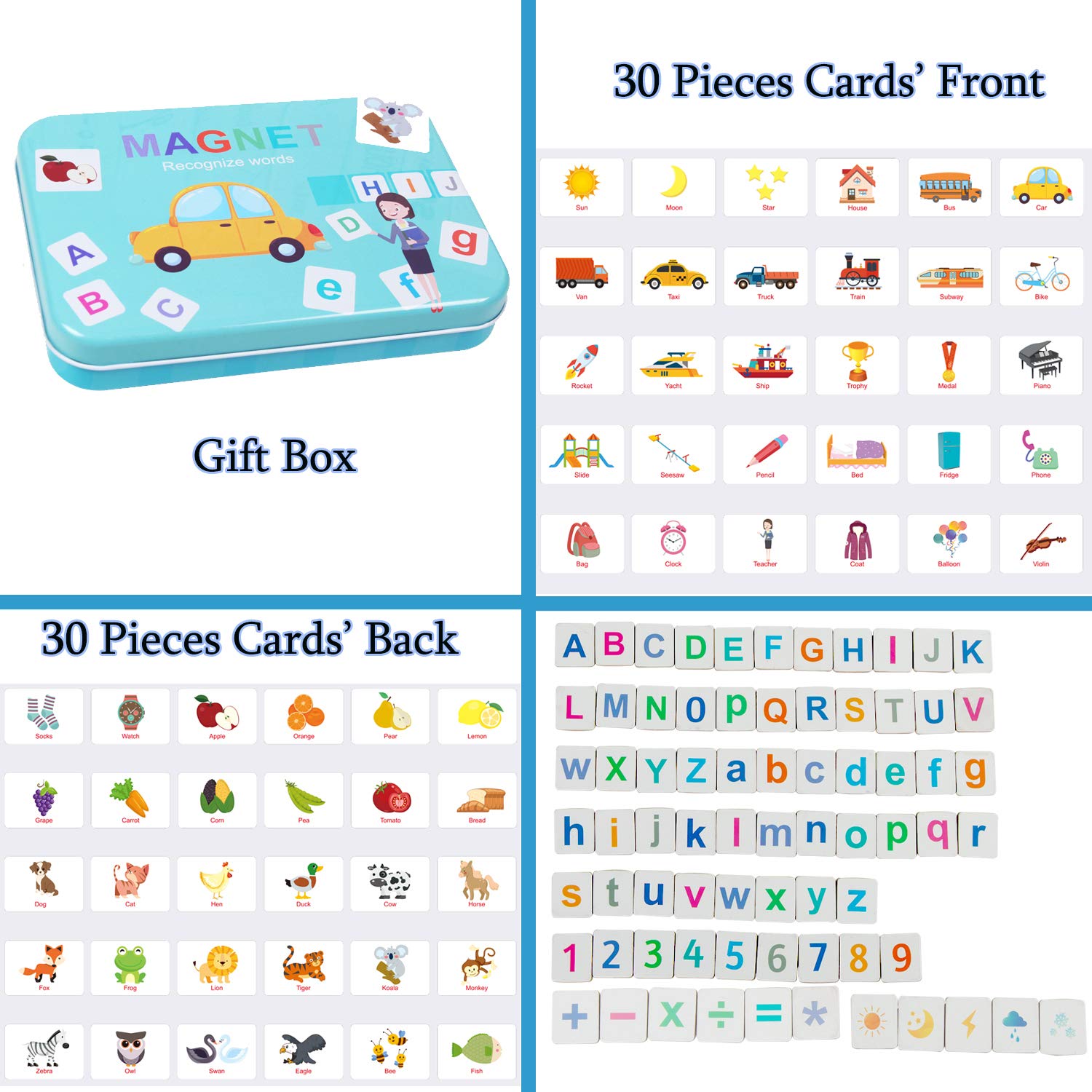 Joc magnetic de asociere cu litere, cifre si imagini - imagine 4