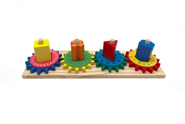 Joc sortator de forme geometrice pe 4 coloane Multicolor - imagine 3