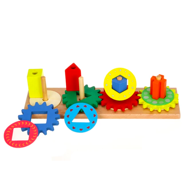 Joc sortator de forme geometrice pe 4 coloane Multicolor - imagine 2