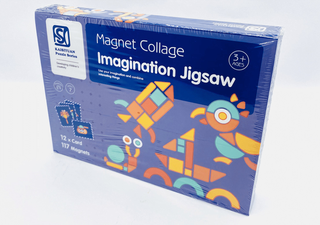 Carte Magnetica Puzzle cu 117 Piese tip Tangram - imagine 2
