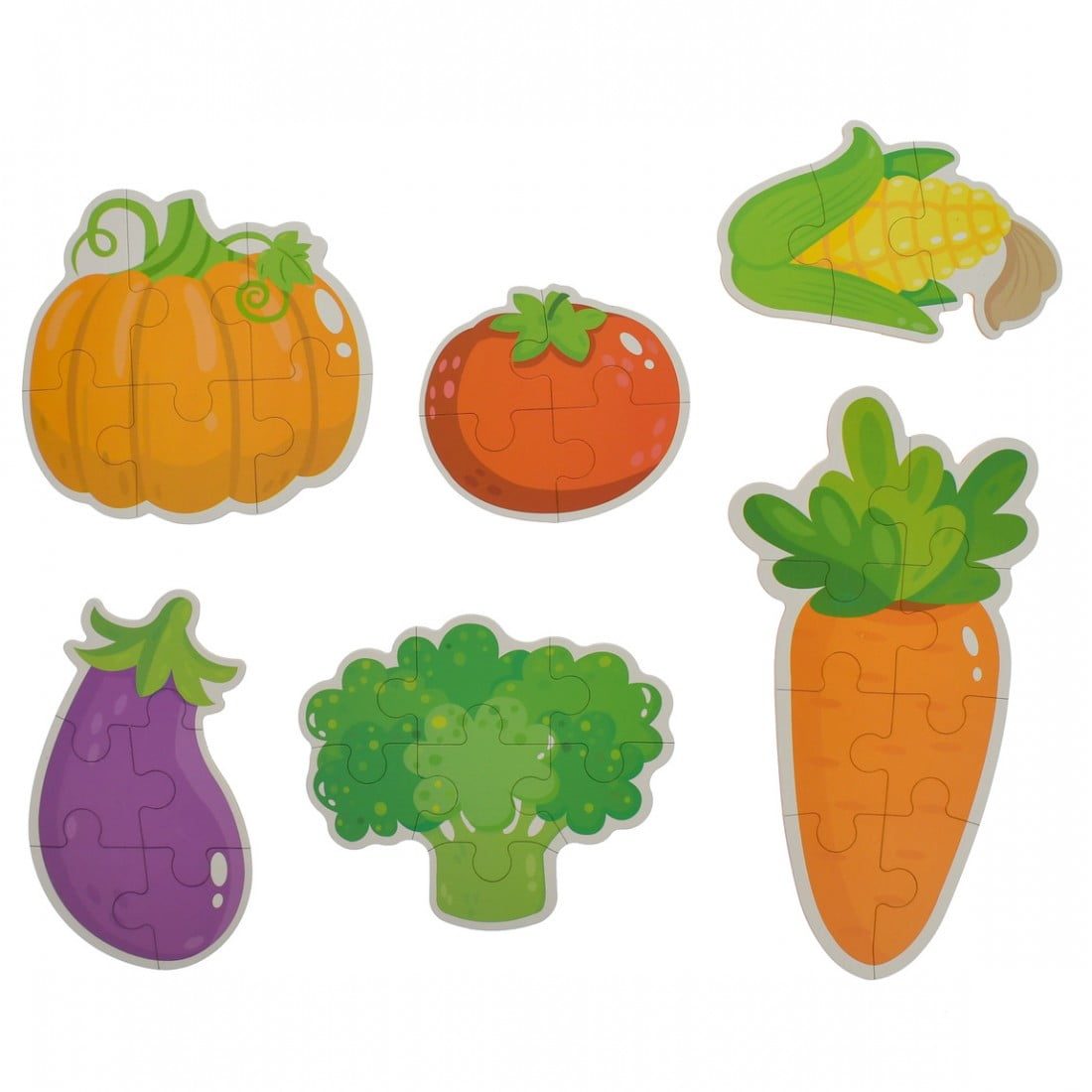Set Puzzle din carton cu 6 Legume - imagine 4
