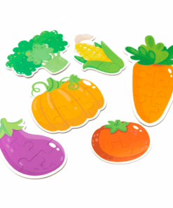 Set Puzzle din carton cu 6 Legume