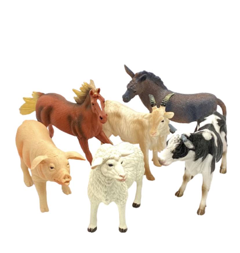 Set de 6 animale mari de la Ferma - Farm Animals, 16 cm - imagine 2