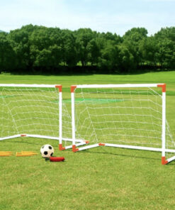 Set de fotbal pentru copii cu doua porti si minge, 12 piese