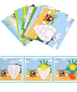 Alternative view of Joc educativ Tangram din lemn cu 250 piese, 3 ani+