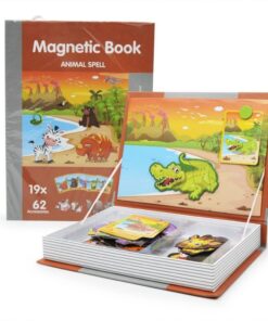 Carte educativa magnetica tip puzzle - Animale din Jungla