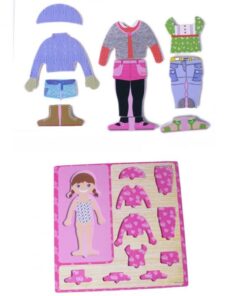 Alternative view of Puzzle incastru din lemn - Imbraca Fetita