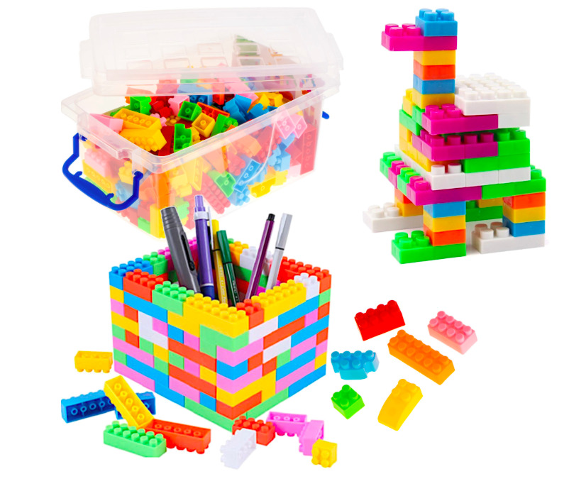 Cuburi de construit tip lego 240 piese mici - imagine 2