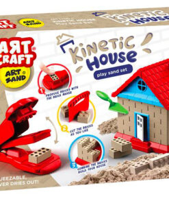 Joc creativ cu nisip kinetic - Creez casuta, joc educativ 3 ani