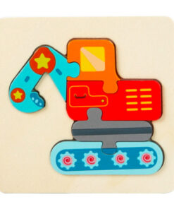Puzzle 3D din lemn cu 7 piese - Excavator