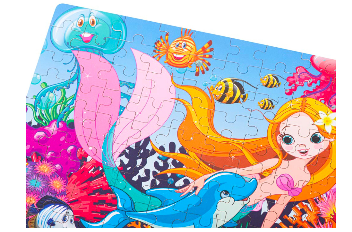 Puzzle educativ in cutie metalica cu 100 de piese - Tematica marina - imagine 5