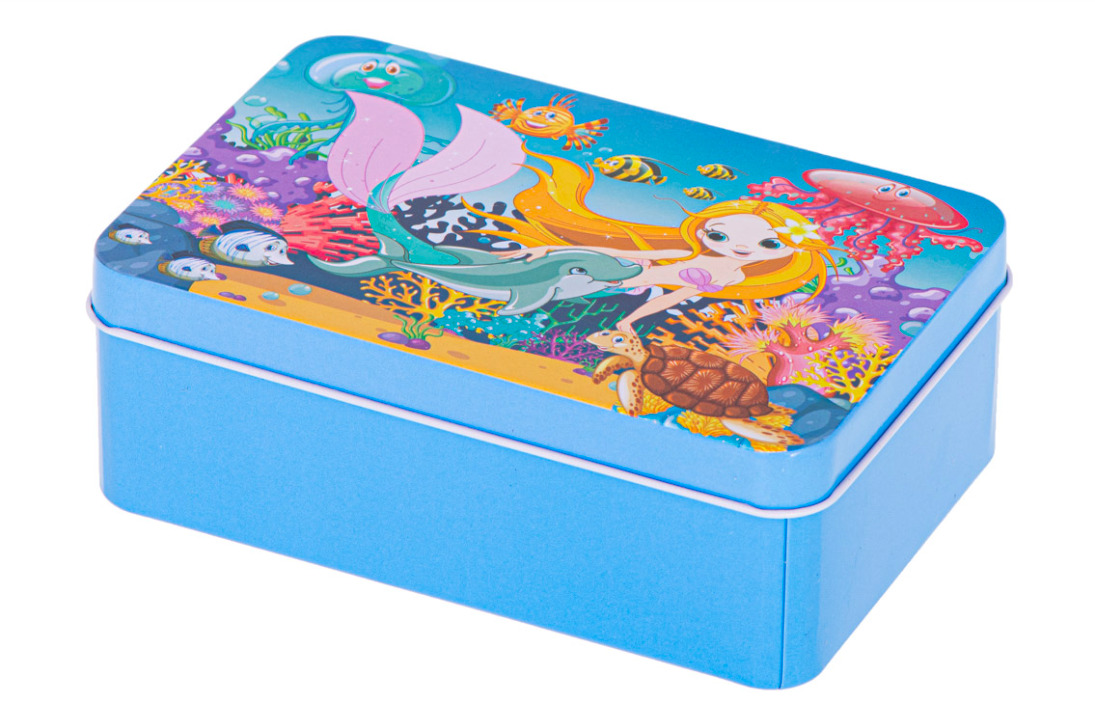 Puzzle educativ in cutie metalica cu 100 de piese - Tematica marina - imagine 8