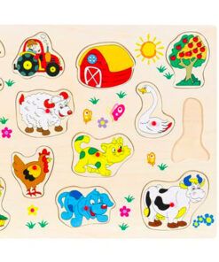 Alternative view of Puzzle incastru din lemn - 14 Animale de la ferma