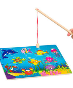 Puzzle magnetic din lemn - Animale marine