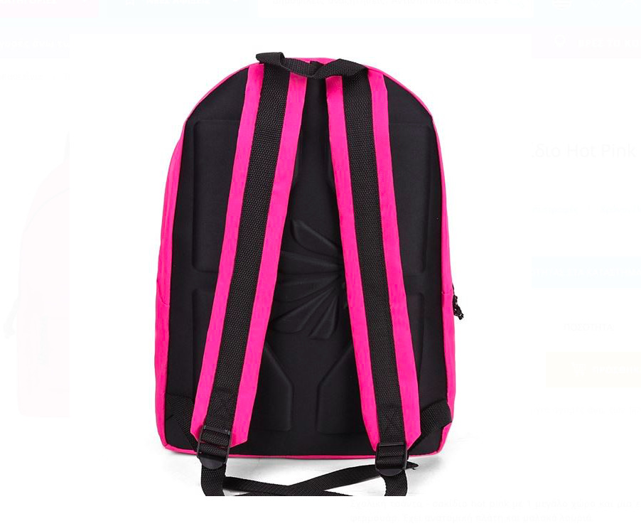Rucsac scolar pentru fete cu 1 compartiment - Roz - imagine 2