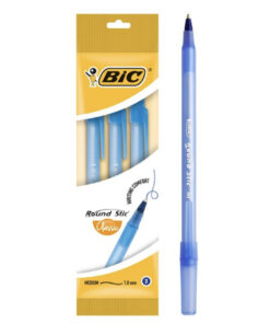 Set 3 pixuri BIC Round Stic Classic albastre