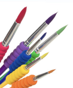 Set 6 pensule pentru pictura cu varf rotund si maner moale