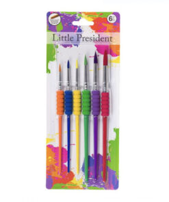 Alternative view of Set 6 pensule pentru pictura cu varf rotund si maner moale