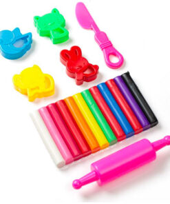 Set Plastilina 12 Culori cu 6 accesorii