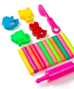 Set Plastilina 12 Culori cu 6 accesorii - Neon