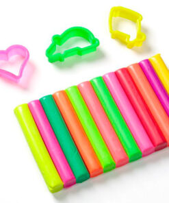 Set Plastilina 12 Culori neon cu 3 accesorii