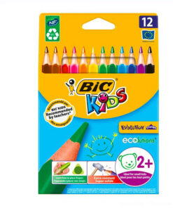Set de 12 creioane colorate BIC, varf gros