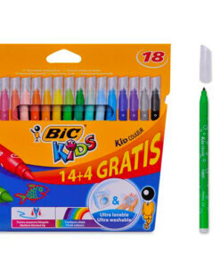 Set de 18 carioci cu varf subtire super lavabile, BIC
