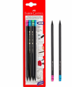 Set de 4 creioane cu radiera, Faber Castell