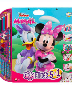 Set de pictura Giga Block Disney Minnie, 5 in 1, bloc de desen pentru fetite
