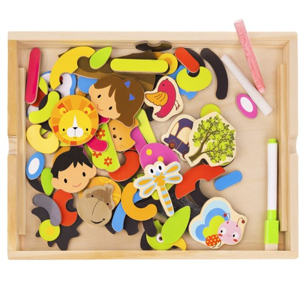 Tablita magnetica de scris si desenat- Animale salbatice - imagine 8