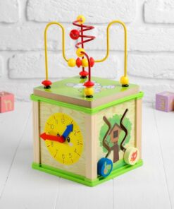 Centru de activitati Cub 5 in 1, tip Montessori, 30x 17 cm