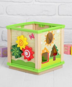 Alternative view of Centru de activitati Cub 5 in 1, tip Montessori, 30x 17 cm