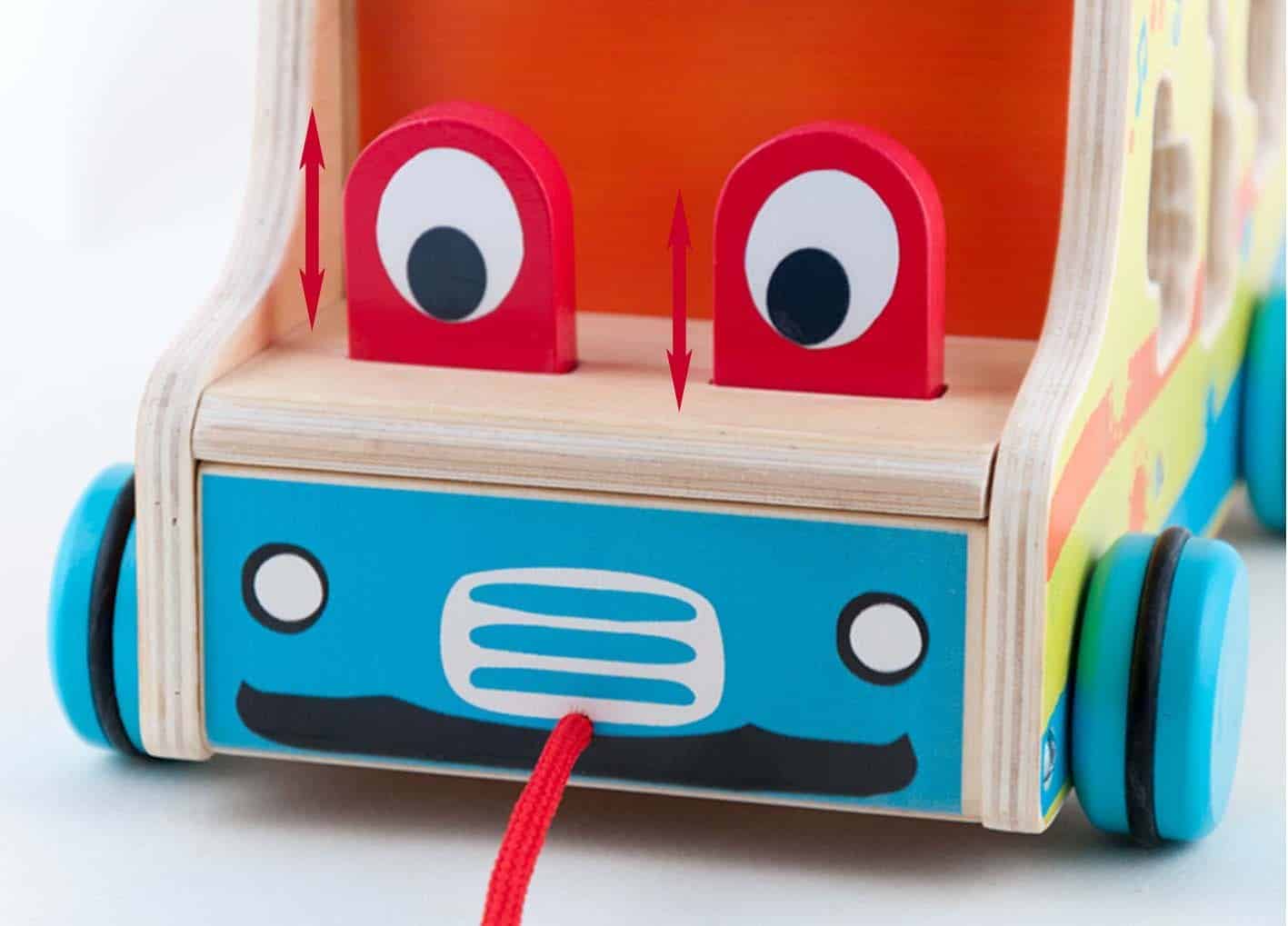 Centru de activitati bebelusi Camion din lemn cu xilofon - imagine 4