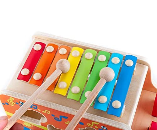 Centru de activitati bebelusi Camion din lemn cu xilofon - imagine 5