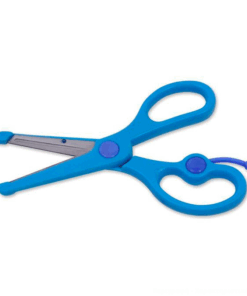 Foarfeca pentru Scoala, cu protectie, 13 cm Albastru