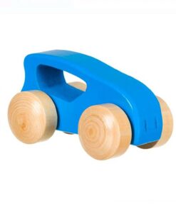 Masinuta din lemn, albastru, 10x5 cm