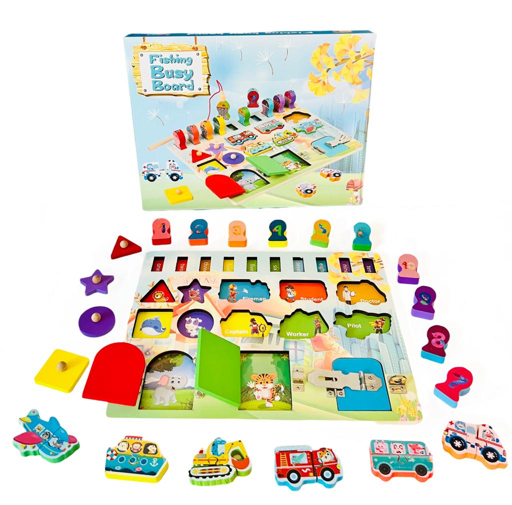 Placa cu activitati Montessori - Incuie Descuie, Potriveste - imagine 9