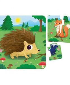 Puzzle din 4 piese pentru bebelusi - Animale din padure, 8 modele