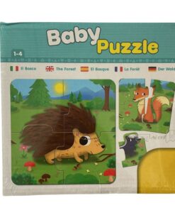 Alternative view of Puzzle din 4 piese pentru bebelusi - Animale din padure, 8 modele