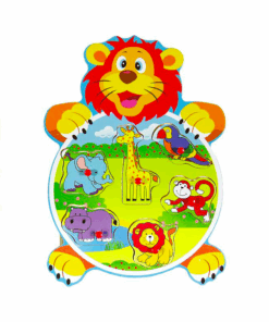 Alternative view of Puzzle educativ din lemn cu animale din jungla, 6 piese