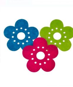 Set 10 flori din fetru pentru activitati senzoriale si lucru manual
