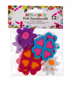 Alternative view of Set 12 flori din fetru pentru activitati senzoriale si lucru manual