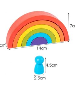 Alternative view of Set 12 piese lemn, Curcubeu si Cilindrii Montessori